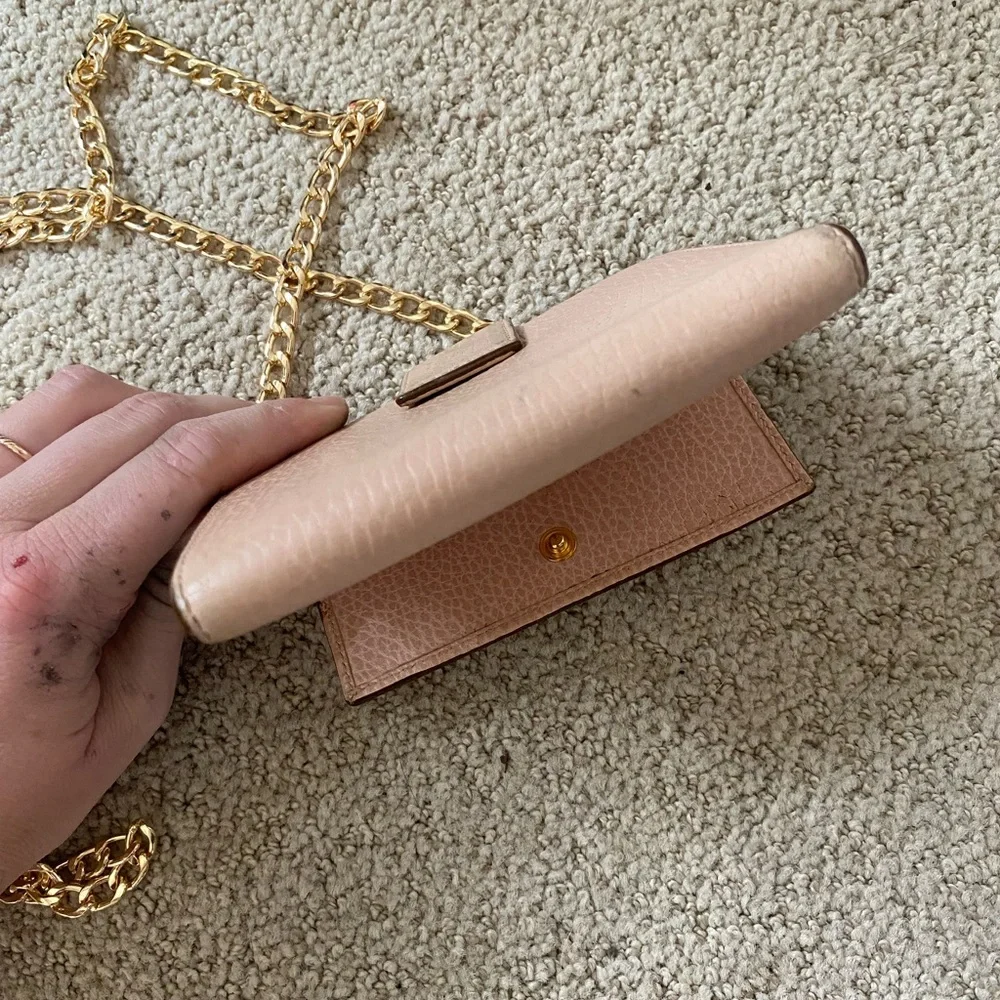 Gucci Marmont French flap bifold wallet on chain pink gold - Picture 4 of 7